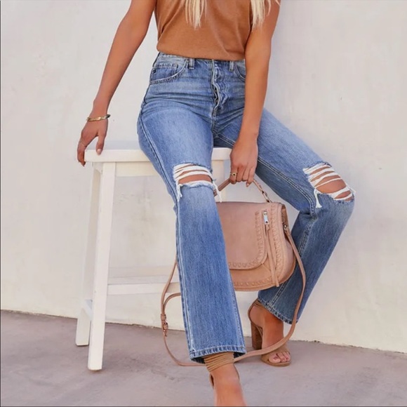 KanCan Denim - NEW KanCan Dixon Ultra High Rise 90's button fly Boyfriend Jeans size 26